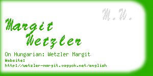 margit wetzler business card
